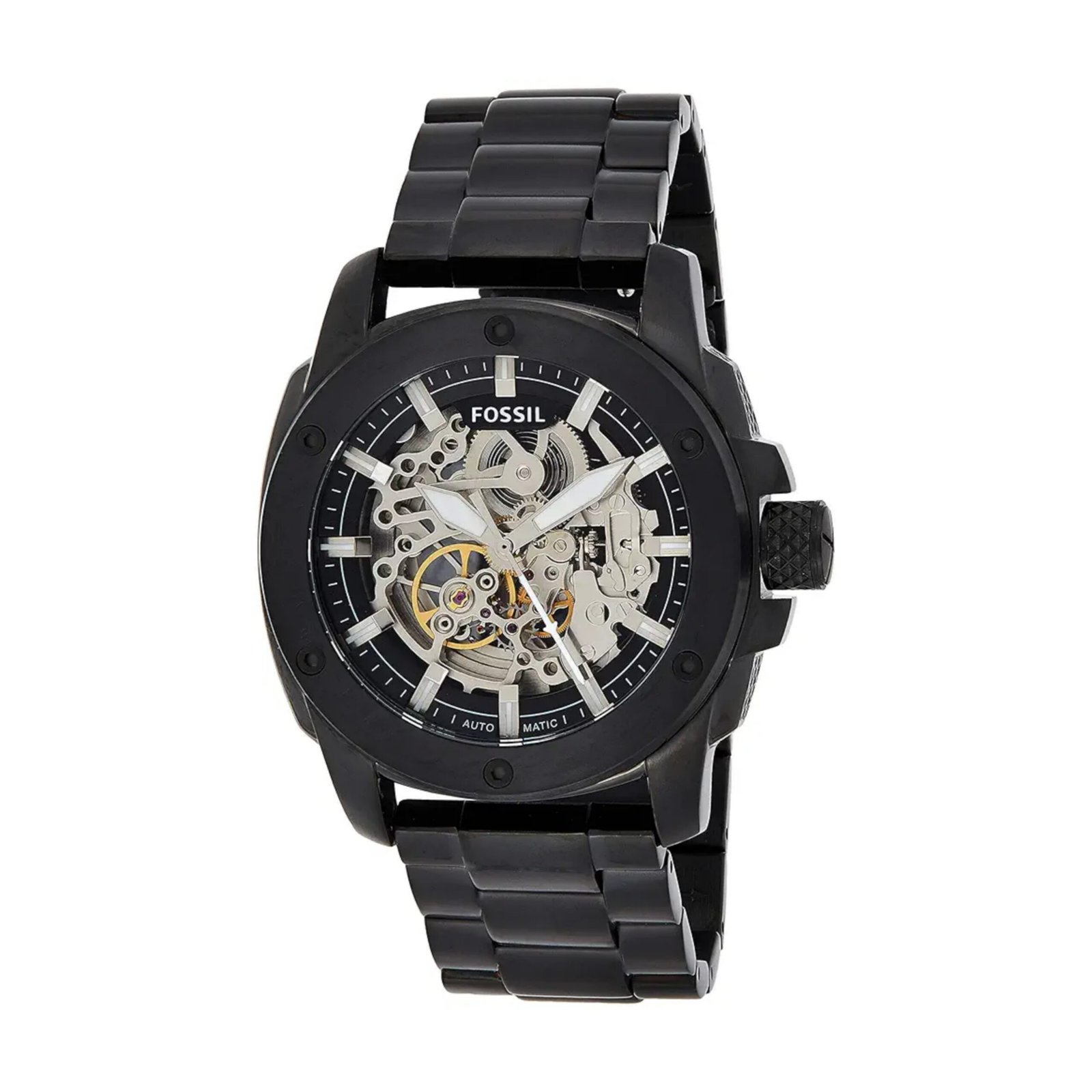 Fossil New Black Metal Automatic Watch