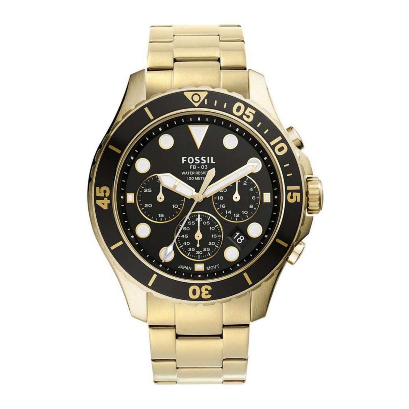 Fossil Fb 03 Gold Metal Watch
