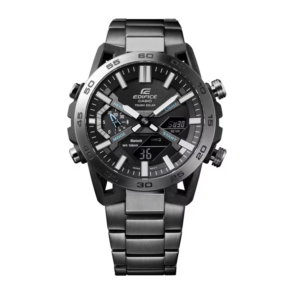 CASIO ECB-2000DC-1ADF Edifice Black Dial Gray Ip Stainless Steel