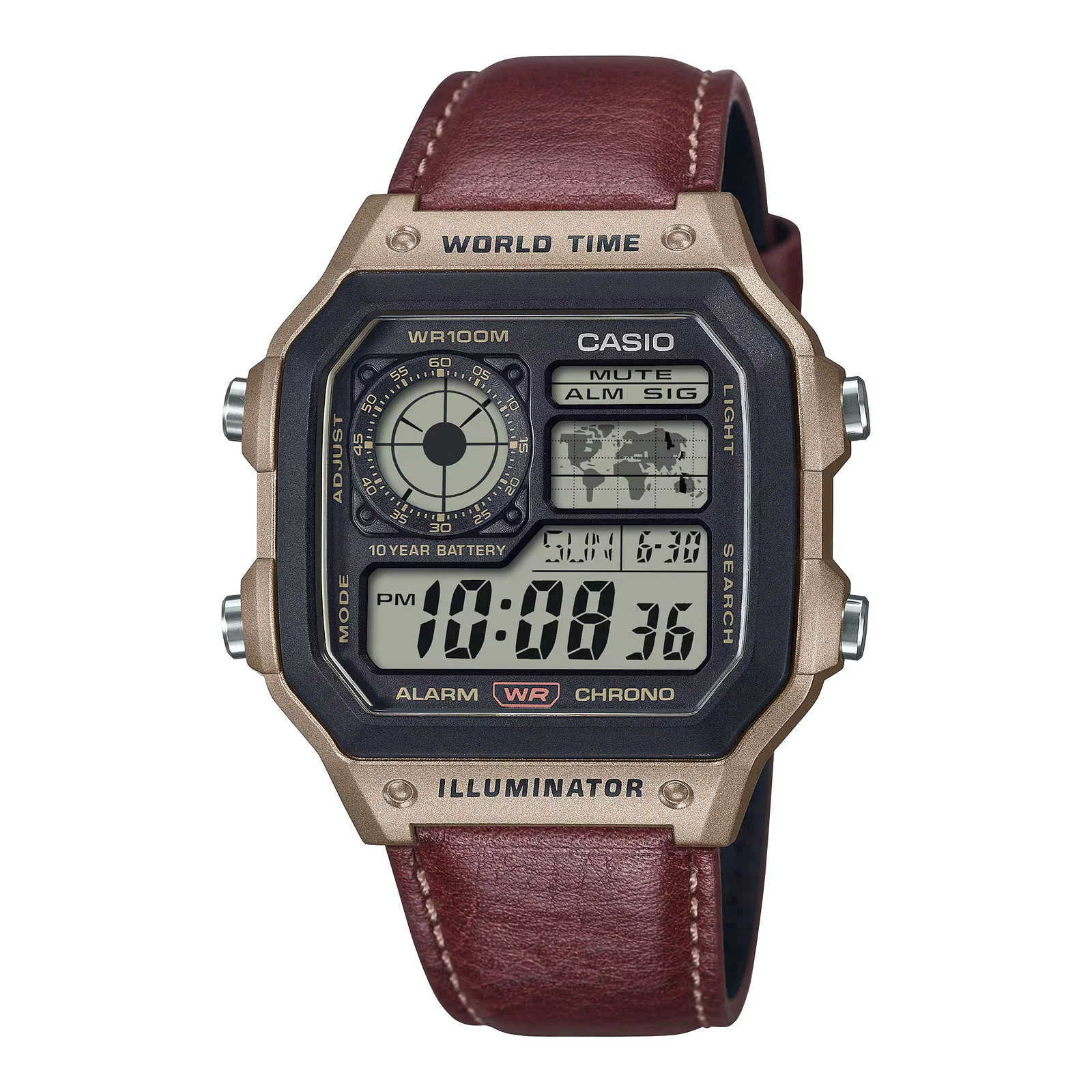 Casio AE-1200 Illuminator Light Brown - J1234
