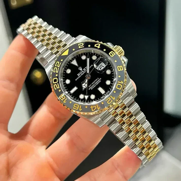 ROLEX GMT MASTER II [BLACK / GOLD / SILVER]